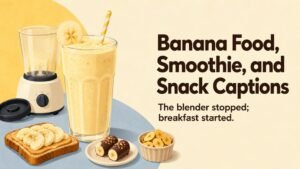 Banana Food, Smoothie, and Snack Captions