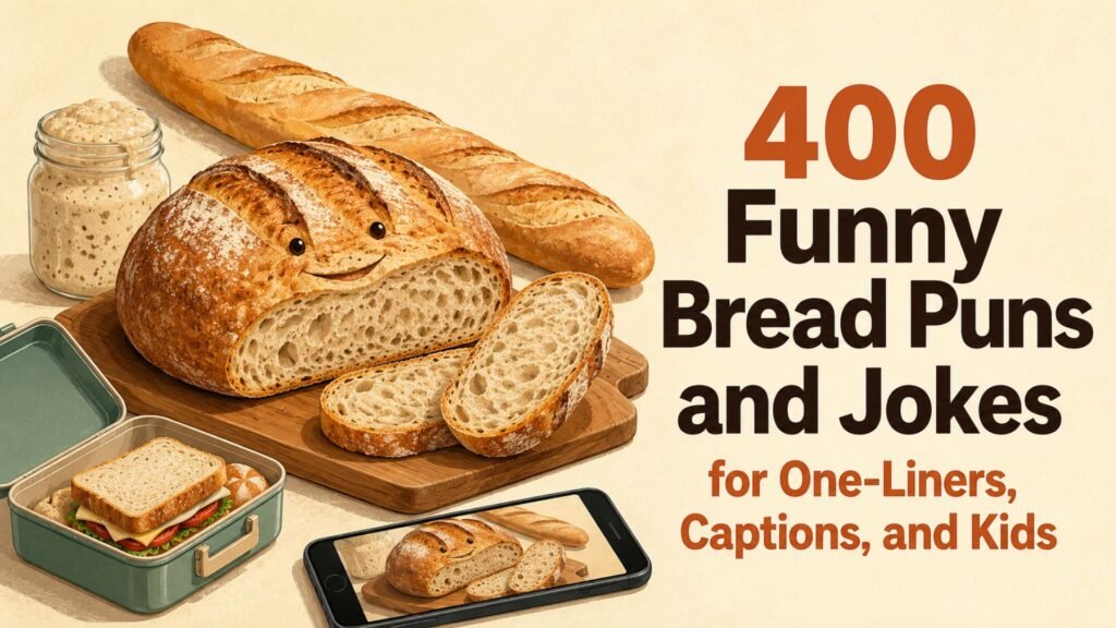 400 Funny Bread Puns and Jokes for One-Liners, Captions, and Kids