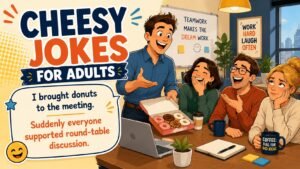 Cheesy Jokes for Adults, Coworkers, and Friends
Work and Coworker Groaners