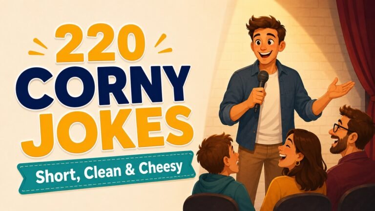 220 Corny Jokes for Kids and Adults—Clean and Cheesy