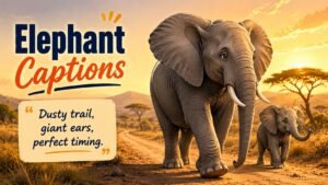 Elephant Captions for Instagram and Social Media