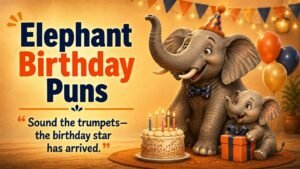 Elephant Birthday Puns, Wishes and Card Lines