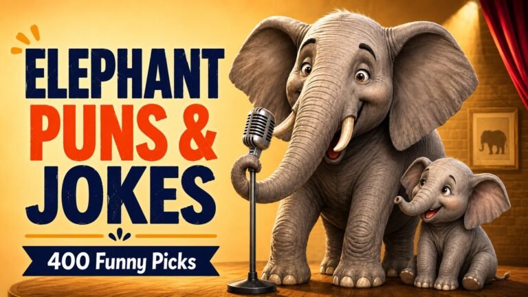 400 Funny Elephant Puns and Jokes for Kids, Captions & One-Liners