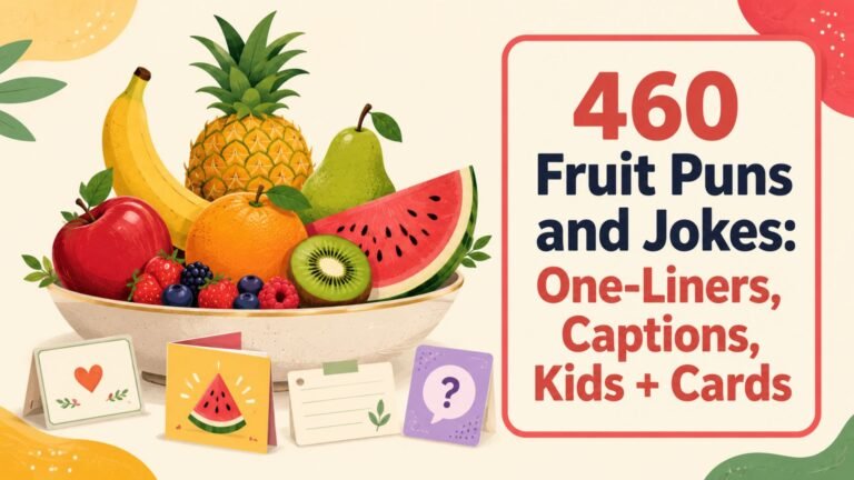 460 Fruit Puns and Jokes: One-Liners, Captions, Kids + Cards