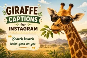 Giraffe Captions for Instagram and Social Media