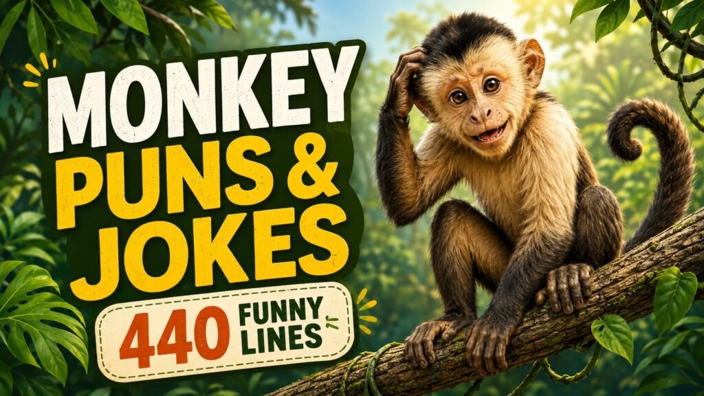 440 Funny Monkey Puns and Jokes: One-Liners, Kids & Captions