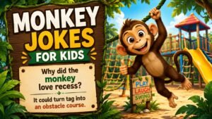 Clean Monkey Jokes for Kids
Easy Monkey Jokes for Kids