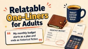 Relatable One-Liners for Adults