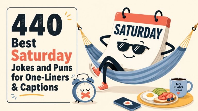 440 Best Saturday Jokes and Puns for One-Liners & Captions