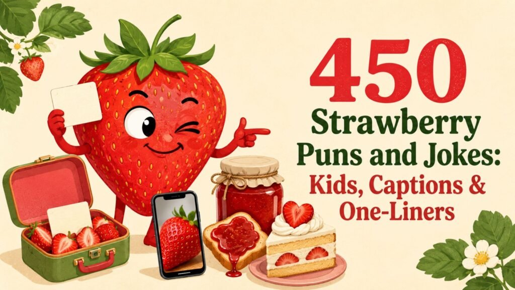 450 Strawberry Puns and Jokes: Kids, Captions & One-Liners