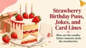 Strawberry Birthday Puns, Jokes, and Card Lines