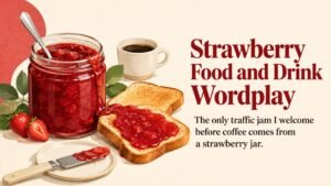 Strawberry Food and Drink Wordplay
