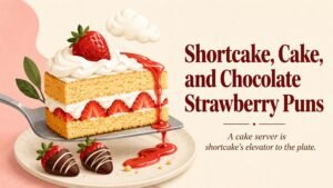 Shortcake, Cake, and Chocolate Strawberry Puns