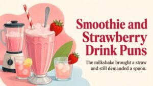 Smoothie and Strawberry Drink Puns