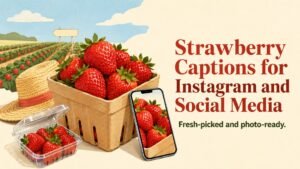 Strawberry Captions for Instagram and Social Media