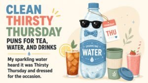 Clean Thirsty Thursday Puns for Tea, Water, and Drinks