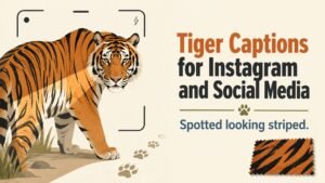 Tiger Captions for Instagram and Social Media