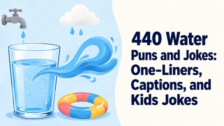 440 Water Puns and Jokes: One-Liners, Captions, and Kids Jokes